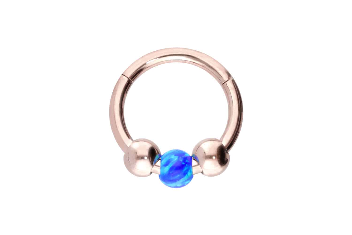 Titan Segmentring Clicker Piercing SYNTHETISCHE OPALKUGEL
